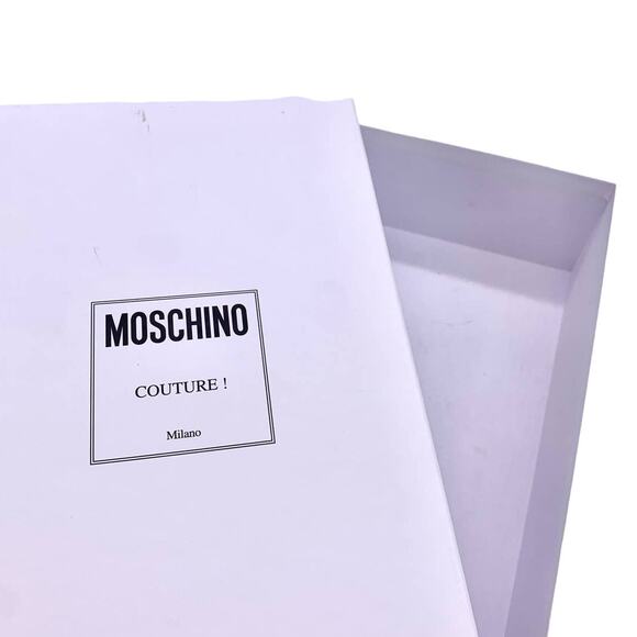 Moschino Couture Croc Embossed Leather M Slingback Pointed Heels Pink Gold 38.5 - Picture 12 of 13